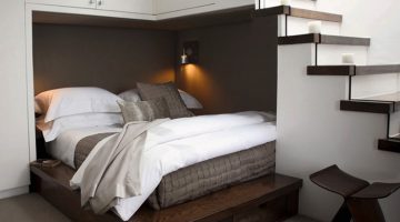 Giường ngủ dưới gầm cầu thang đẹp thiết kế tối ưu diện tích